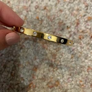 Kate Spade Gold Set in Stone Hinge Bracelet